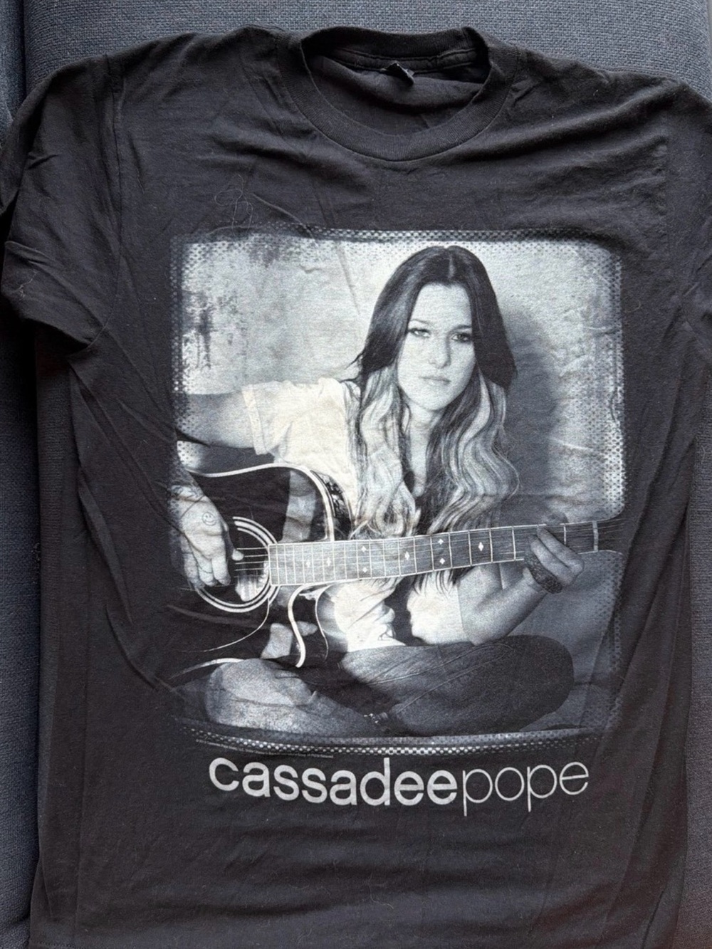 Cassadee Pope Black Graphic Tee - Women's Music Portrait Top